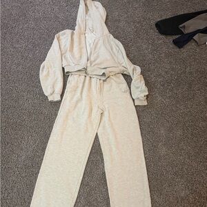 Women's Alo Cream High-Waist Lounge set